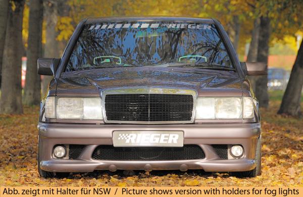 Rieger Frontstoßstange für Mercedes 190 (W201) ABS schwarz matt (Lackierung erforderlich) Y 00025011