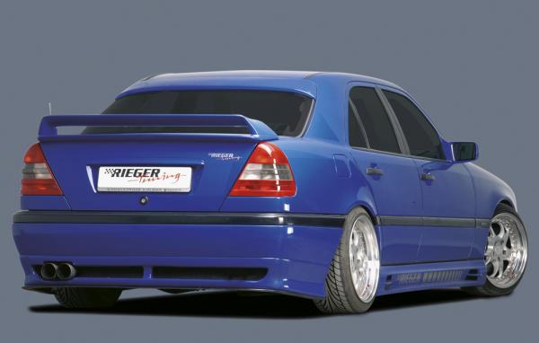 Rieger Heckansatz für Mercedes C-Klasse (W202) ABS schwarz matt (Lackierung erforderlich) Y 00025025