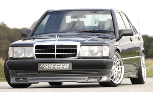 Rieger Spoilerlippe für Mercedes 190 (W201) ABS schwarz matt (Lackierung erforderlich) Y 00025047