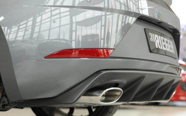 Rieger Heckeinsatz für Seat Leon Cupra (5F) ABS schwarz matt (Lackierung erforderlich) K 00027037