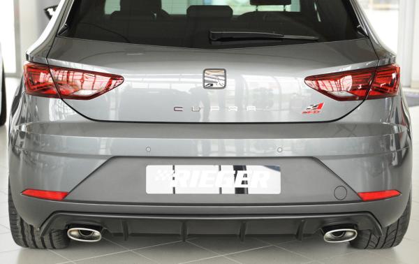 Rieger Heckeinsatz für Seat Leon Cupra (5F) ABS schwarz matt (Lackierung erforderlich) K 00027037