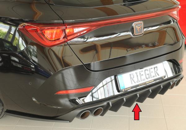 Rieger Heckeinsatz (für Fzg. ohne AHK) für Cupra Leon (KL) ABS schwarz matt (Lackierung erforderlich) Y 00027071