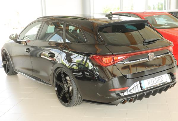 Rieger Heckeinsatz (für Fzg. ohne AHK) für Cupra Leon (KL) ABS schwarz matt (Lackierung erforderlich) Y 00027071