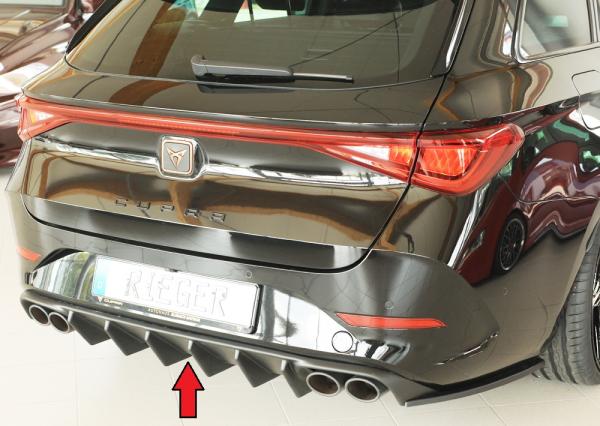 Rieger Heckeinsatz (für Fzg. ohne AHK) für Cupra Leon (KL) ABS schwarz matt (Lackierung erforderlich) Y 00027071