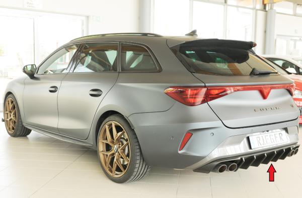 Rieger Heckeinsatz (für Fzg. ohne AHK) für Cupra Leon (KL) ABS schwarz matt (Lackierung erforderlich) Y 00027071