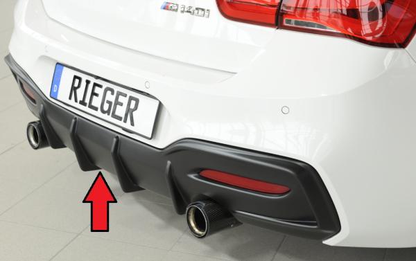 Rieger Heckeinsatz für BMW 1er F21 (1K2) ABS schwarz matt (Lackierung erforderlich) Y 00035066
