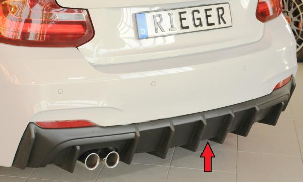 Rieger Heckeinsatz für BMW 2er F22/ F23 (1C) ABS schwarz matt (Lackierung erforderlich) Y 00035104