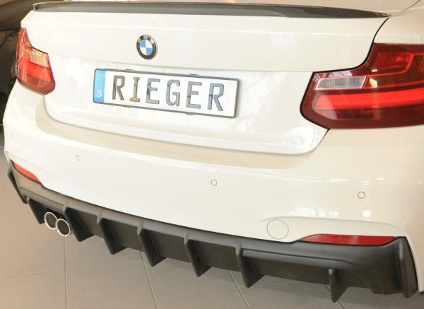 Rieger Heckeinsatz für BMW 2er F22/ F23 (1C) ABS schwarz matt (Lackierung erforderlich) Y 00035104
