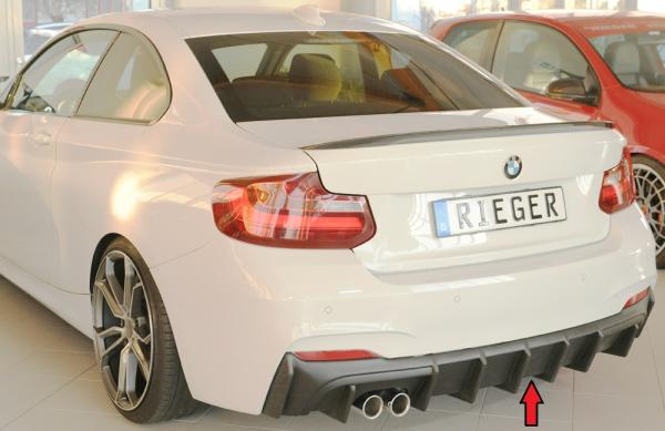 Rieger Heckeinsatz für BMW 2er F22/ F23 (1C) ABS schwarz matt (Lackierung erforderlich) Y 00035104
