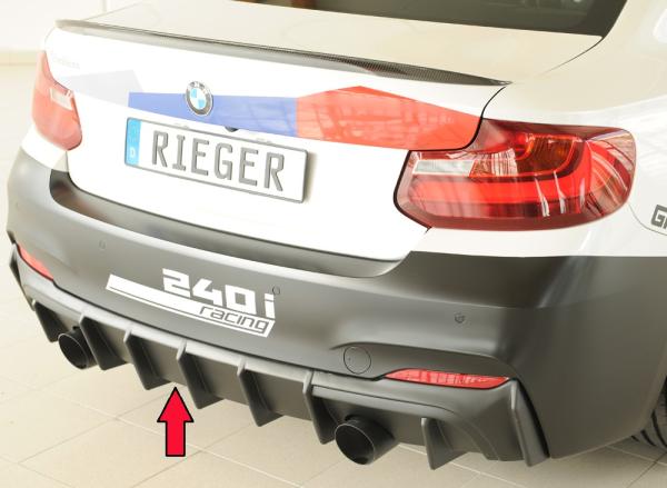 Rieger Heckeinsatz für BMW 2er F22/ F23 (1C) ABS schwarz matt (Lackierung erforderlich) Y 00035105