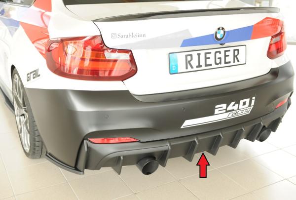 Rieger Heckeinsatz für BMW 2er F22/ F23 (1C) ABS schwarz matt (Lackierung erforderlich) Y 00035105