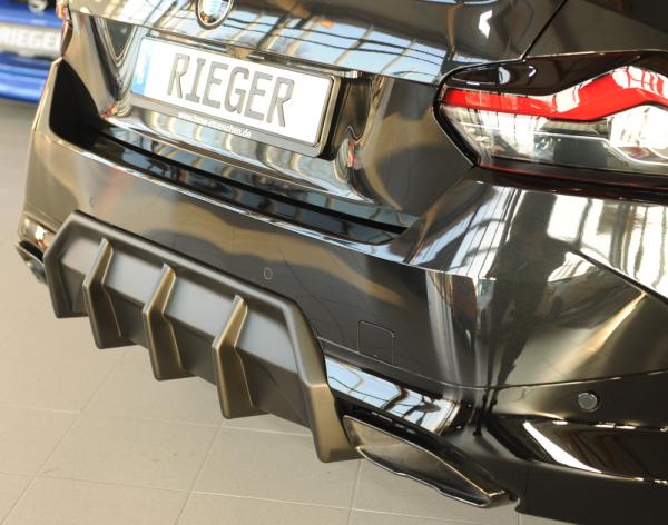 Rieger Heckeinsatz (Mittelteil) für BMW 2er G42 (G2C) ABS schwarz matt (Lackierung erforderlich) Y 00035114