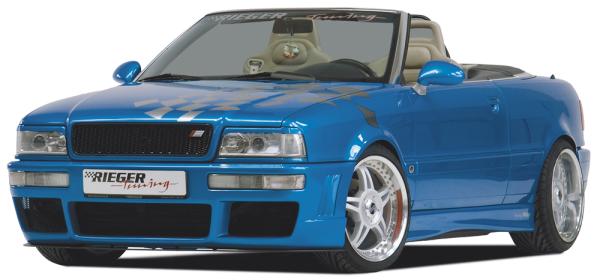 Rieger Frontstoßstange für Audi 80 Typ 89/ B4 ABS schwarz matt (Lackierung erforderlich) Y 00039023