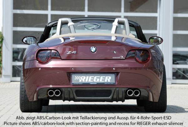 Rieger Heckansatz für BMW Z4 (E85) ABS schwarz matt (Lackierung erforderlich) K 00050504
