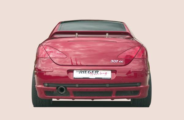 Rieger Heckansatz für Peugeot 307 ABS schwarz matt (Lackierung erforderlich) Y 00052116