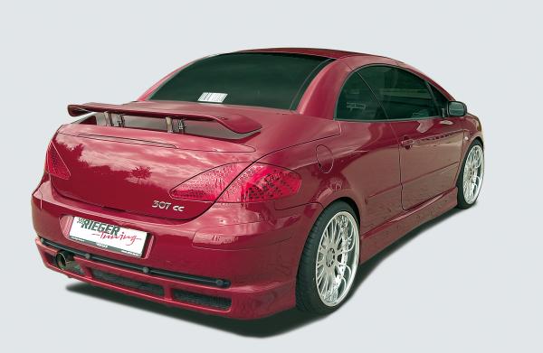 Rieger Heckansatz für Peugeot 307 ABS schwarz matt (Lackierung erforderlich) Y 00052116