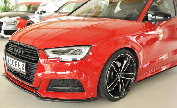 Rieger Spoilerschwert für Audi A3 S3 (8V) ABS schwarz matt (Lackierung erforderlich) Y 00056811
