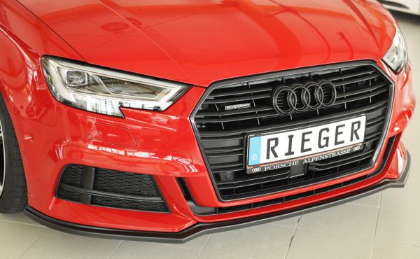 Rieger Spoilerschwert für Audi A3 S3 (8V) ABS schwarz matt (Lackierung erforderlich) Y 00056811