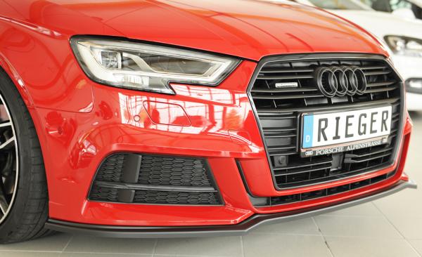 Rieger Spoilerschwert für Audi A3 S3 (8V) ABS schwarz matt (Lackierung erforderlich) Y 00056811
