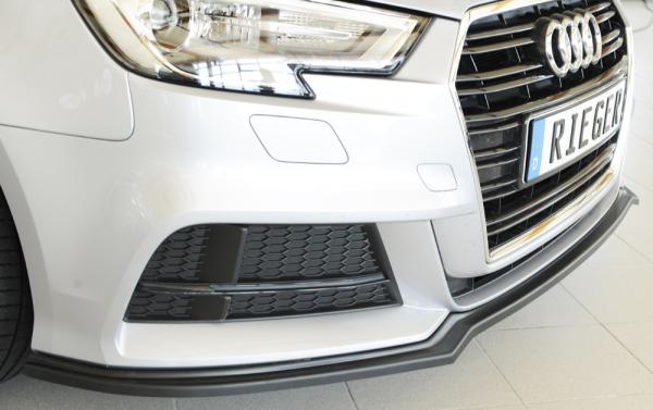 Rieger Spoilerschwert für Audi A3 S3 (8V) ABS schwarz matt (Lackierung erforderlich) Y 00056812