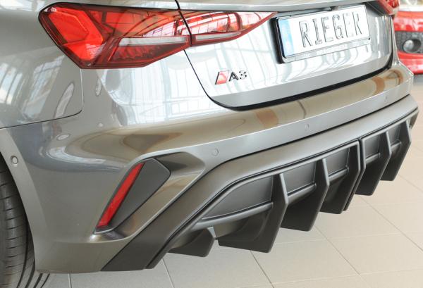 Rieger Heckeinsatz für orig. ESD für Audi A3 (GY) ABS schwarz matt (Lackierung erforderlich) Y 00056844