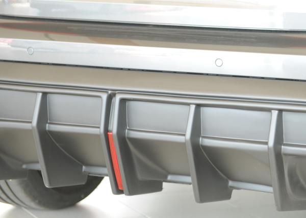 Rieger Heckeinsatz für orig. ESD für Audi A3 (GY) ABS schwarz matt (Lackierung erforderlich) Y 00056844