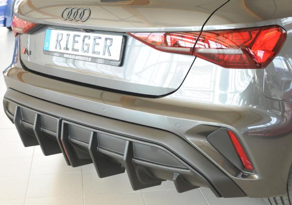 Rieger Heckeinsatz für orig. ESD für Audi A3 (GY) ABS schwarz matt (Lackierung erforderlich) Y 00056844