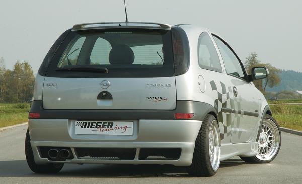 Rieger Heckansatz für Opel Corsa C ABS schwarz matt (Lackierung erforderlich) Y 00058915