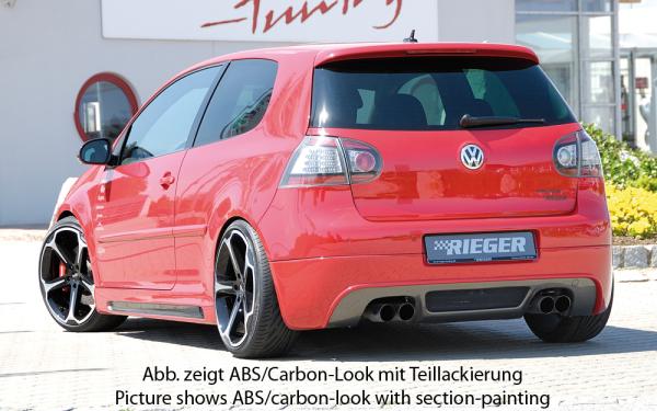 Rieger Heckansatz für VW Golf 5 ABS schwarz matt (Lackierung erforderlich) K 00059408