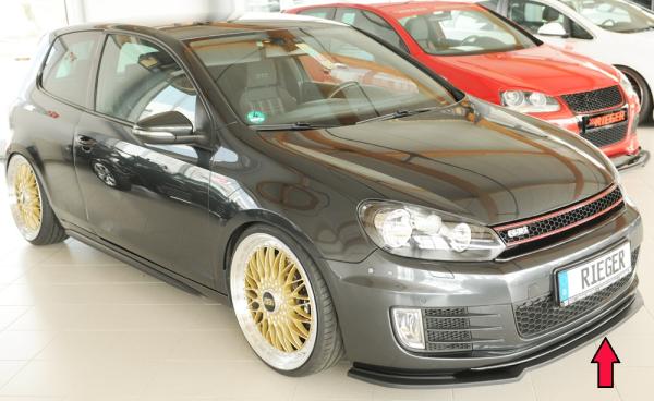 Rieger Spoilerschwert nur für GTI / GTD für VW Golf 6 GTI ABS schwarz matt (Lackierung erforderlich) Y 00059528