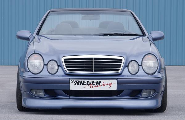 Rieger Frontansatz (Elegance) für Mercedes CLK (W208) ABS schwarz matt (Lackierung erforderlich) Y 00071001