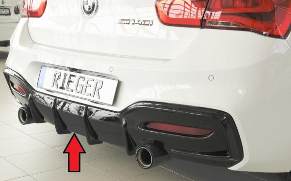 Rieger Heckeinsatz für BMW 1er F20 (1K4) Glossy schwarz glänzend Y 00088171