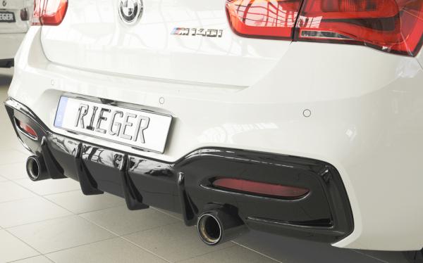 Rieger Heckeinsatz für BMW 1er F20 (1K4) Glossy schwarz glänzend Y 00088171