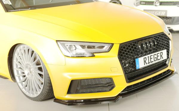 Rieger Spoilerschwert für Audi A4 (B9/F4) Glossy schwarz glänzend Y 00088226