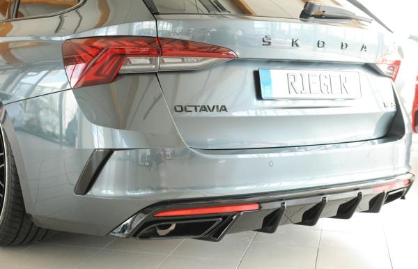 Rieger Heckeinsatz für Skoda Octavia RS (NX) Glossy schwarz glänzend Y 00088254
