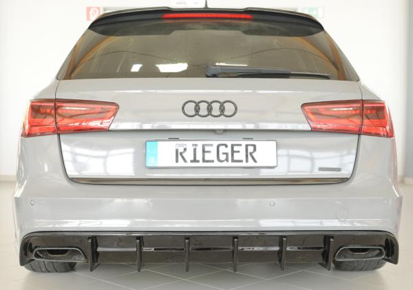 Rieger Heckeinsatz (für Fzg. mit AHK) für Audi A6 (4G/C7) Glossy schwarz glänzend Y 00088369