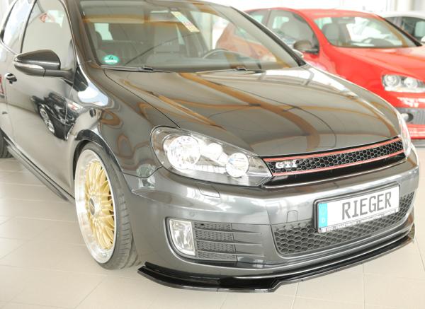 Rieger Spoilerschwert nur für GTI / GTD für VW Golf 6 GTI Glossy schwarz glänzend Y 00088390