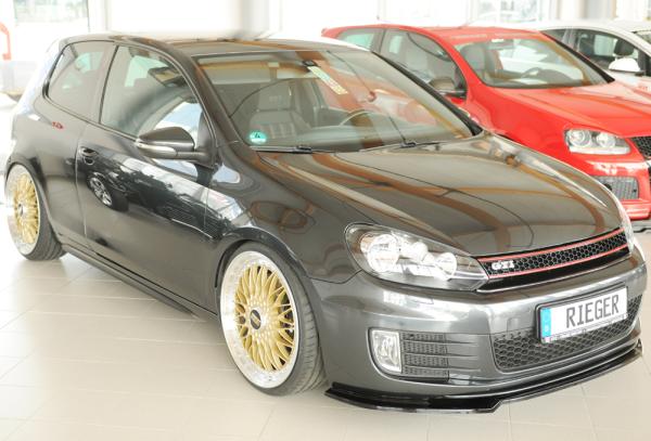 Rieger Spoilerschwert nur für GTI / GTD für VW Golf 6 GTI Glossy schwarz glänzend Y 00088390