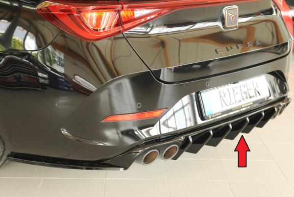 Rieger Heckeinsatz (für Fzg. ohne AHK) für Cupra Leon (KL) Glossy schwarz glänzend Y 00088413