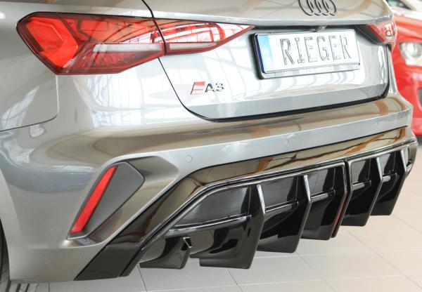 Rieger Heckeinsatz für orig. ESD für Audi A3 (GY) Glossy schwarz glänzend Y 00088422