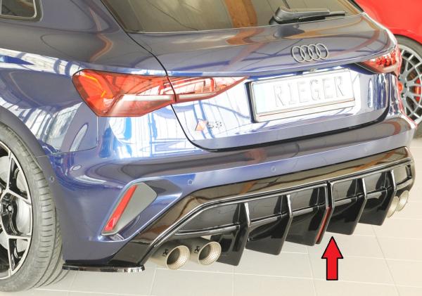 Rieger Heckeinsatz für Audi A3 S3 (GY) Glossy schwarz glänzend Y 00088423