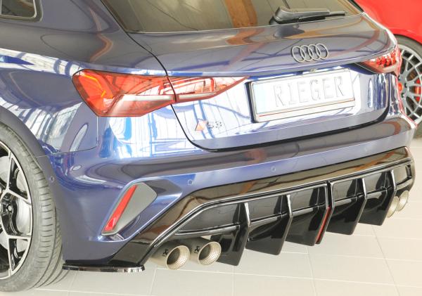 Rieger Heckeinsatz für Audi A3 S3 (GY) Glossy schwarz glänzend Y 00088423