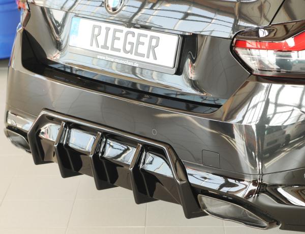 Rieger Heckeinsatz (Mittelteil) für BMW 2er G42 (G2C) Glossy schwarz glänzend Y 00088436