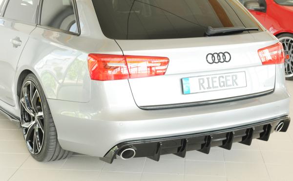 Rieger Heckeinsatz (für Fzg. ohne AHK) für Audi A6 (4G/C7) Glossy schwarz glänzend Y 00088455