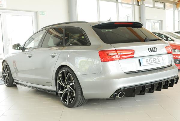 Rieger Heckeinsatz (für Fzg. ohne AHK) für Audi A6 (4G/C7) Glossy schwarz glänzend Y 00088455