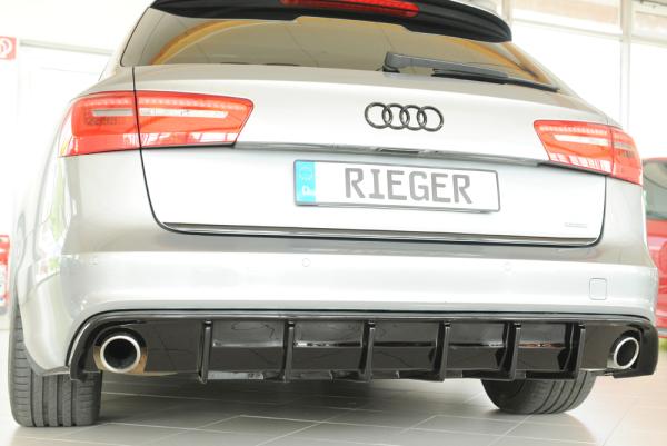 Rieger Heckeinsatz (für Fzg. ohne AHK) für Audi A6 (4G/C7) Glossy schwarz glänzend Y 00088455