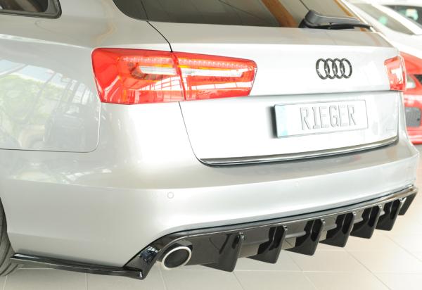 Rieger Heckeinsatz (für Fzg. ohne AHK) für Audi A6 (4G/C7) Glossy schwarz glänzend Y 00088455