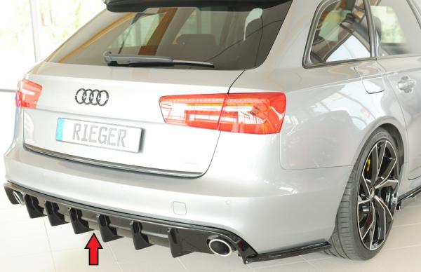 Rieger Heckeinsatz (für Fzg. ohne AHK) für Audi A6 (4G/C7) Glossy schwarz glänzend Y 00088455