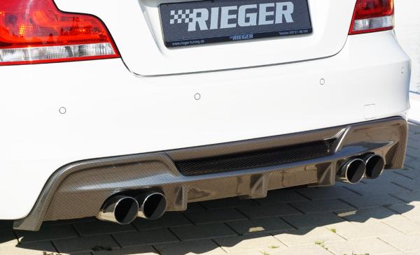 Rieger Heckeinsatz für BMW 1er E82, E88 (182/1C) Carbon Look glänzend Y 00099135