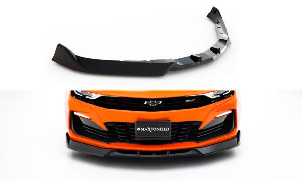 Maxton Design Front Ansatz V.2 für Chevrolet Camaro SS Mk6 Facelift schwarz Hochglanz
